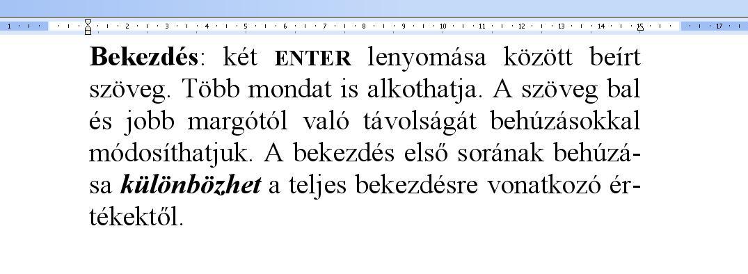 bekezdés